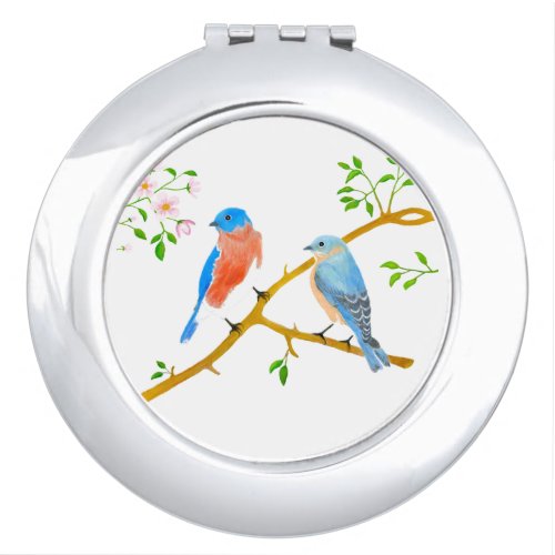 Blue Birds Compact Mirror
