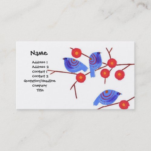 Blue Birds - Customized Business Card Template