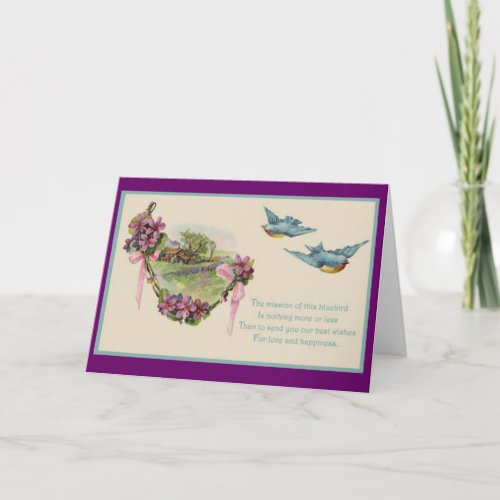 Blue Birds  Happiness For Mothers Day _ Card