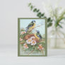 Blue Birds in Cherry Blossom Tree Easter Greetings Holiday Postcard