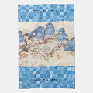 Blue Birds Kitchen Hand Towel