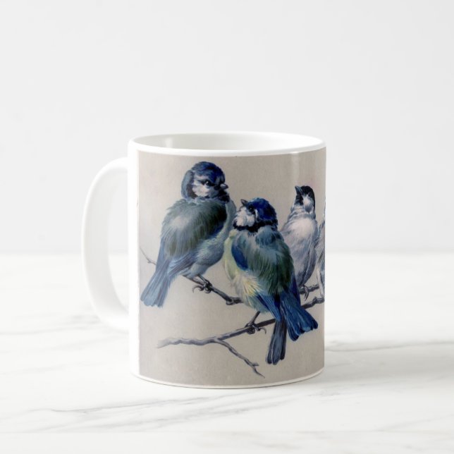 Blue Birds on a Branch by Hector Giacomelli  Coffee Mug (Front Left)