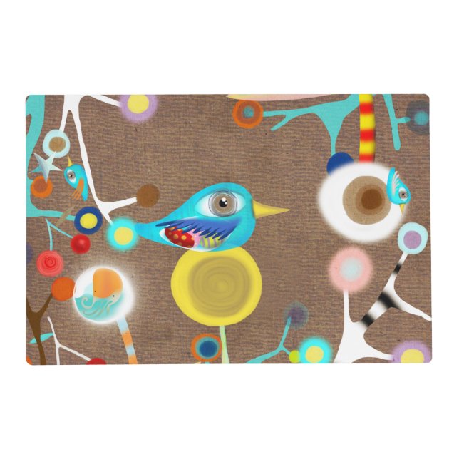 Blue Birds Placemat (Back)
