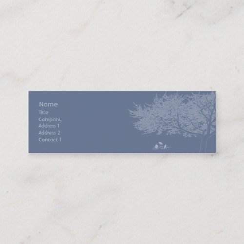 Blue Birds - Skinny Business Card Template