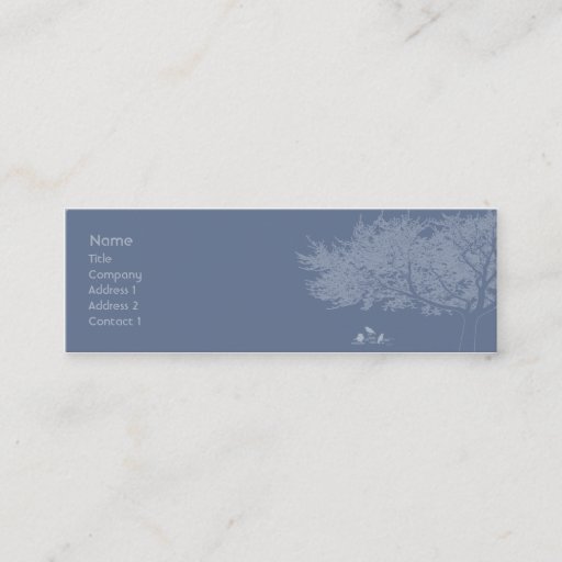 Customizable Blue Birds - Skinny Business Card Template