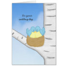 Blue Birds Wedding Card