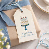Blue Birthday Cake Doodle Cute From Family Name