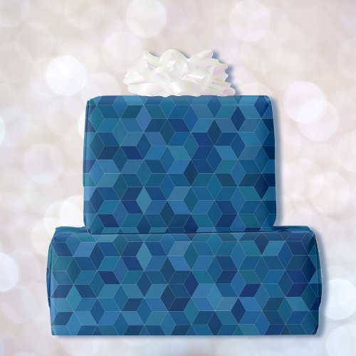 Blue Birthday Giftwrap for him Wrapping Paper