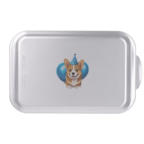 Blue Birthday Puppy Classic T_Shirt 1 Cake Pan