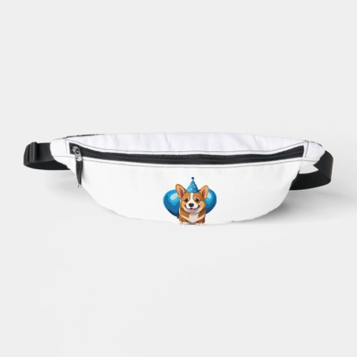 Blue Birthday Puppy Classic T_Shirt 1 Fanny Pack