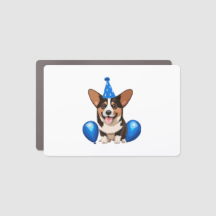 Blue Birthday Puppy Classic T-Shirt Car Magnet