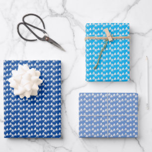 Blue Birthday Sailboat Wrapping Paper Sheets