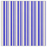 [ Thumbnail: Blue & Bisque Stripes/Lines Pattern Fabric ]
