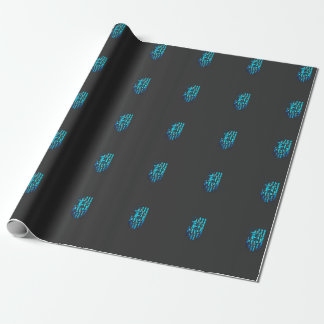 Blue Bitcoin T-shirt Wrapping Paper