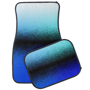 Blue Black Abstract Artwork Car Floor Mat