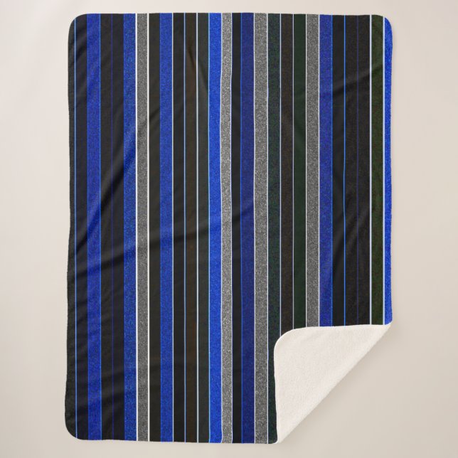 Blue, Black and Gravel Blanket (Front)