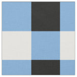 Blue, black and white checkerboard pattern fabric