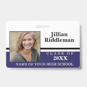 Blue, Black and White Photo Event  Badge