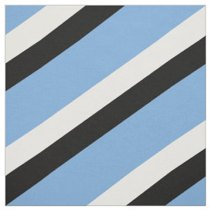 Blue, black and white striped pattern fabric