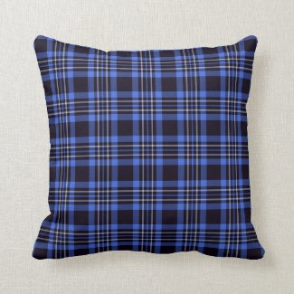 Blue Black and White Tartan Plaid Pattern