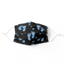 Blue & Black Baby Feet Face Mask