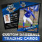 Blue & Black Baseball Trading Card, Baseball Card
