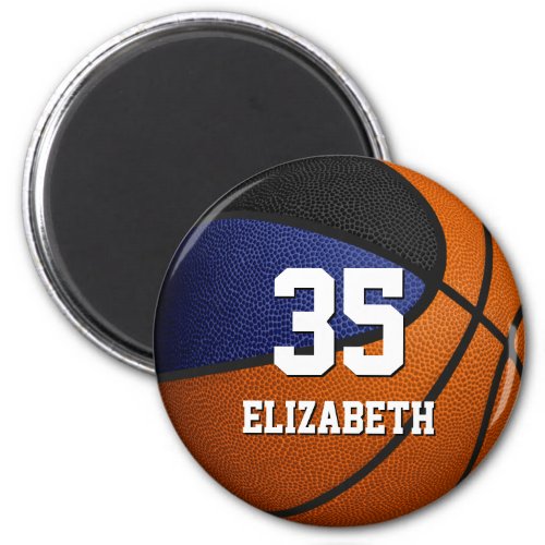 blue black basketball team spirit gifts magnet