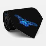 Blue Black Butterfly Neck Tie at Zazzle