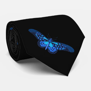 Blue Black butterfly Neck Tie