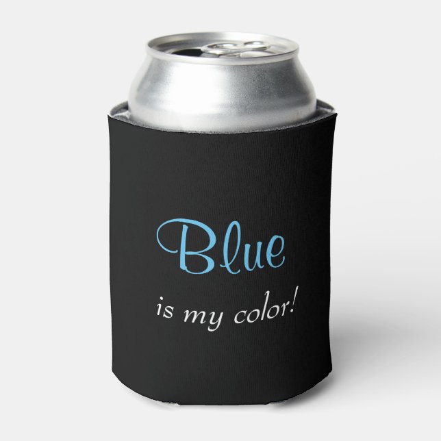 Blue Black  Can Cooler (Can Front)