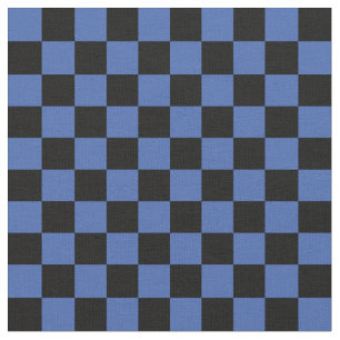 Blue & Black Checkerboard Fabric