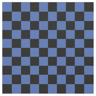Blue & Black Checkerboard Fabric