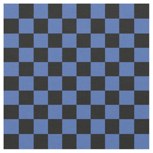 Blue & Black Checkerboard Fabric