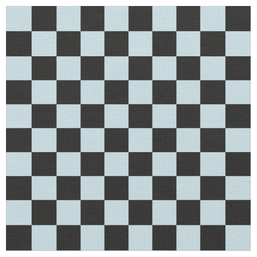 Blue & Black Checkerboard Fabric