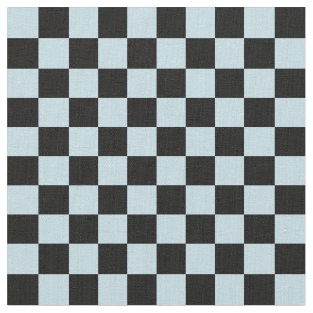 Blue & Black Checkerboard Fabric (Close Up)