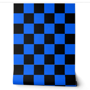 Blue Black Checkered Check Wall Decor
