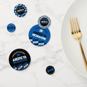 Blue & Black Class of ANY YEAR Personalized Party Confetti