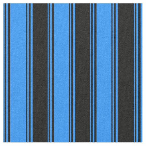 Blue & Black Colored Pattern of Stripes Fabric