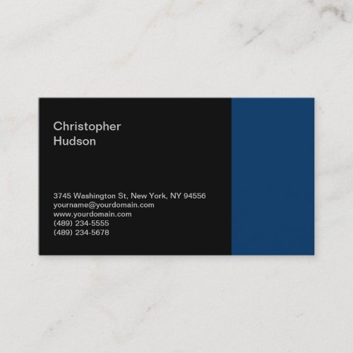 Blue Black Consultant Business Card