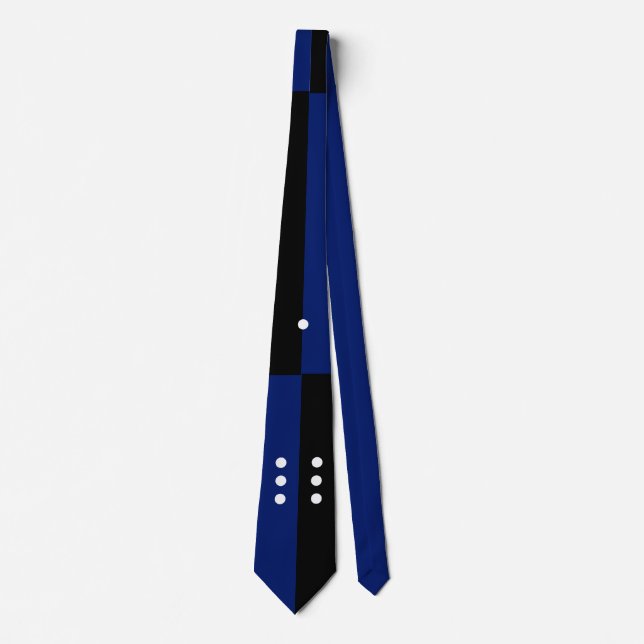 Blue/black dice bachelor party favor neck tie (Front)