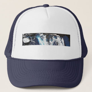 Blue Black Drip Trucker Hat