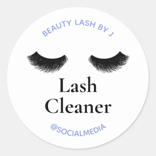 Blue Black Eyelash Extension Cleaner Shampoo Label