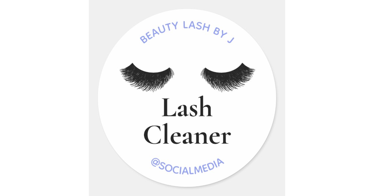Blue Black Eyelash Extension Cleaner Shampoo Label | Zazzle