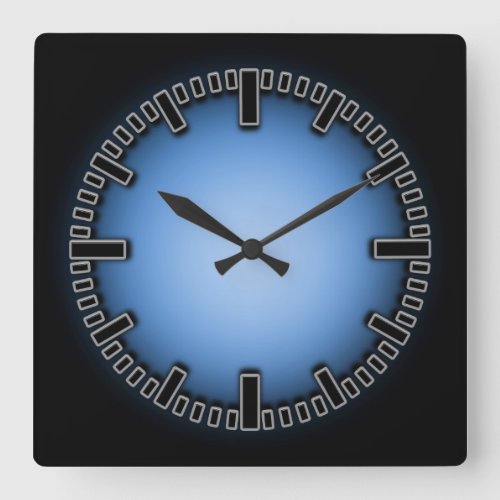 Blue Black Fade Numberless Wall Clock