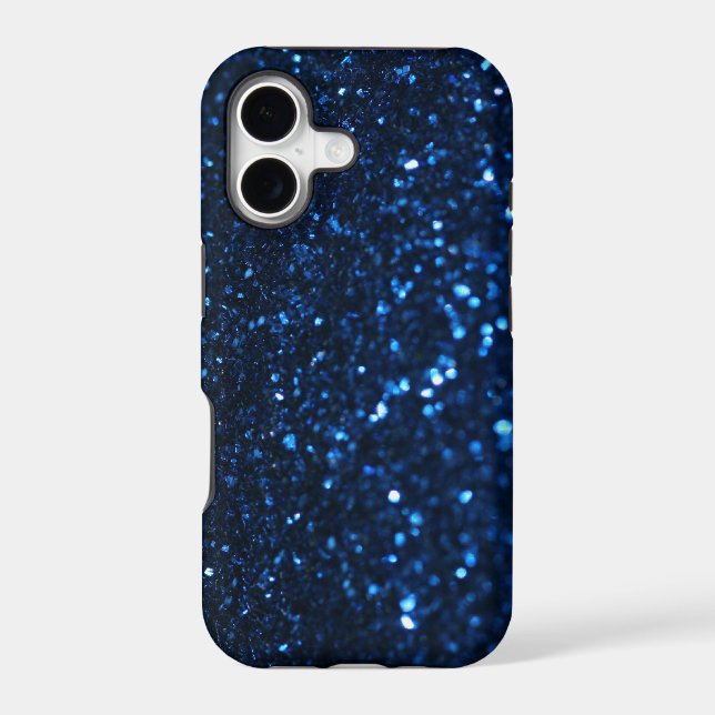 Blue Black Glimmer Iphone Case (Back)