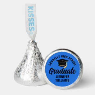 Blue Black Graduate Personalized Graduation Party Hershey®'s Kisses®