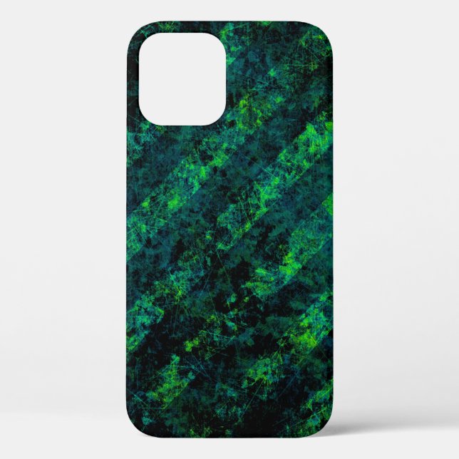 Blue black green striped background with blur, gra Case-Mate iPhone case (Back)