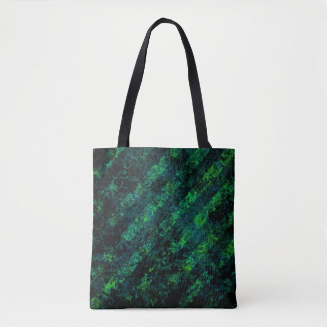 Blue black green striped background with blur, gra tote bag (Front)