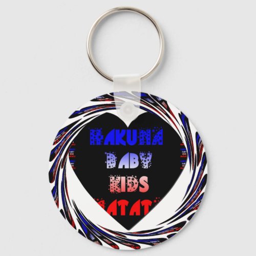 Blue Black Hakuna Matata Baby Kids Designpng Keychain