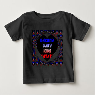Blue Black Hakuna Matata Baby Kids Design.png T-Shirt